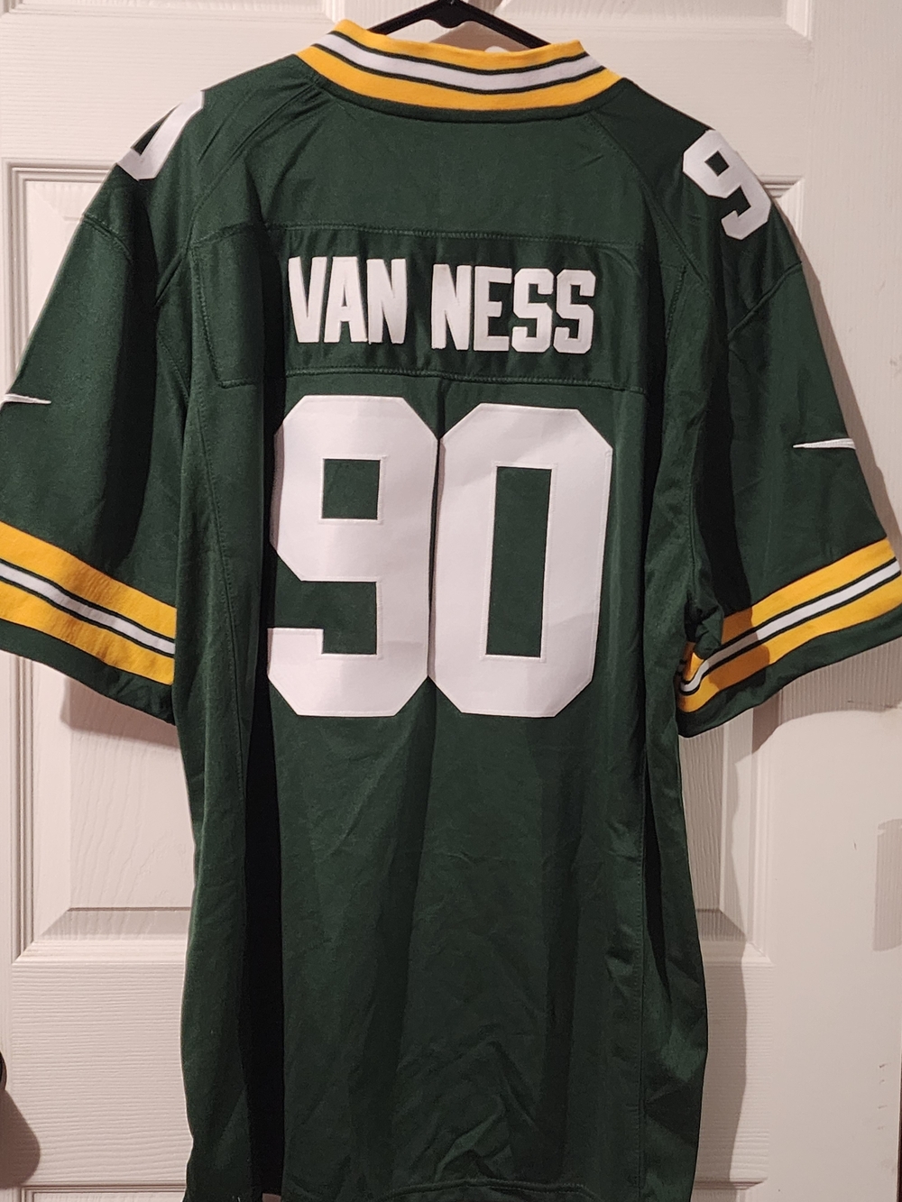 NFL Green and Yellow Van Ness 90 Replica Football Jersey
